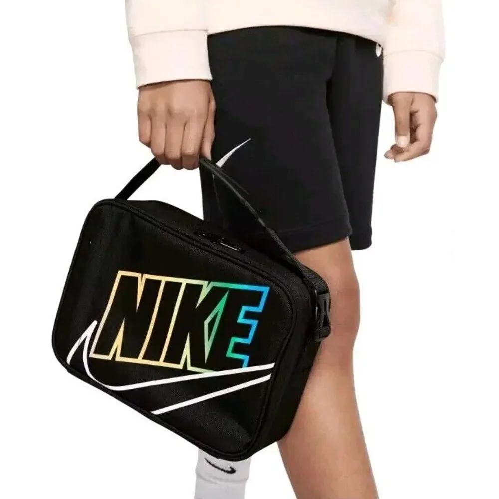 Nike Lunchbox Logo Graphic Rainbow Insulated Hard Shell Bag 4L New With Tags